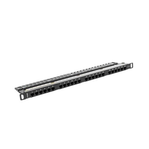 Lanberg Patch panel 24 port 0.5U 19" CAT.6 fekete