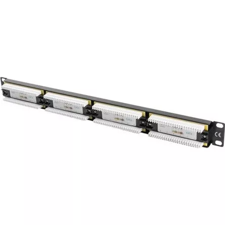 Lanberg Patch panel 24 port 1U 19" CAT.6 fekete