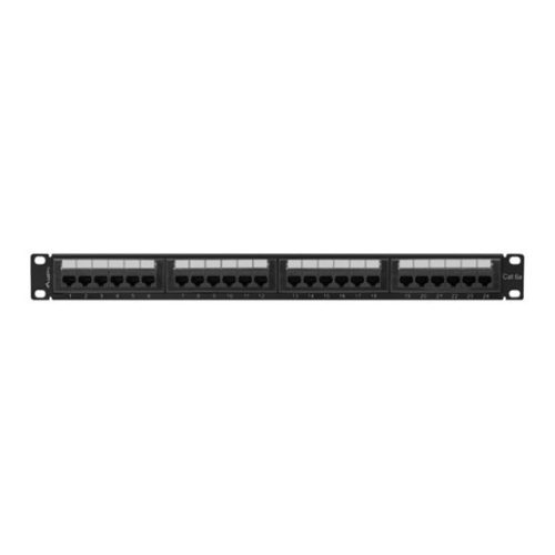 Lanberg Patch panel 24 port 1U 19" CAT.6a UTP, fekete