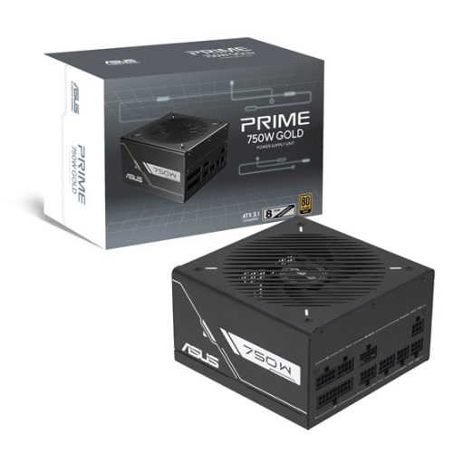 ASUS TÁP Asus Prime 750W - PRIME-750G-BLACK - 80+ Gold - fekete  tápegység