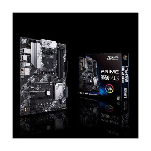 Asus Alaplap - AMD PRIME B550-PLUS AM4 (B550, 4xDDR4 4800MHz, 6xSATA3, 2x M.2, Raid, 6xUSB2.0, 8xUSB3.2)