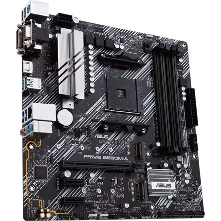 Asus Alaplap - AMD PRIME B550M-A AM4 (B550, 4xDDR4 4866MHz, 4xSATA3, 2x M.2, Raid, HDMI/DVI/D-sub)