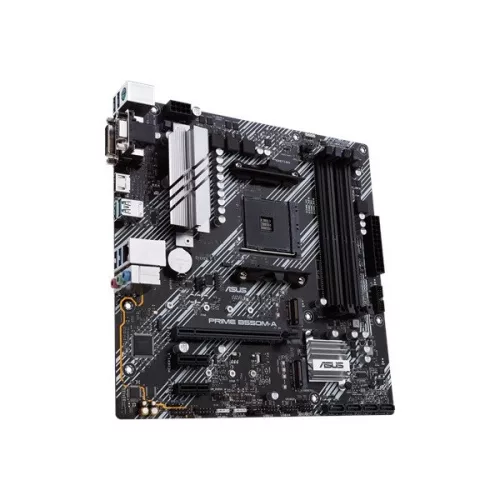Asus Alaplap - AMD PRIME B550M-A AM4 (B550, 4xDDR4 4800MHz, 4xSATA3, 2x M.2, Raid, 4xUSB2.0, 8xUSB3.2)