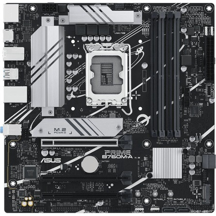 Asus Alaplap - Intel PRIME B760M-A-CSM s1700 (B760, 4xDDR5 7200+MHz, 4xSATA3, 2xM.2, 2xHDMI+DP)