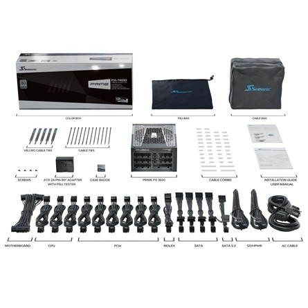 Seasonic Prime PX ATX 3.1 ATX desktop tápegység 1600W 80+ Platinum BOX