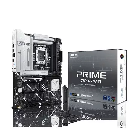 Asus Alaplap - Intel PRIME Z890-P WIFI LGA1851 (Z890, ATX, 4xDDR5 8666+MHz, 4xSATA3, 4xM.2, HDMI+DP)