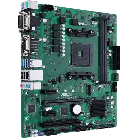 Asus Alaplap - AMD PRO A520M-C II/CSM AM4 (A520, 2xDDR4 4866MHz, 1xGBE LAN, 1xM.2, HDMI/DP/DVI/D-sub)