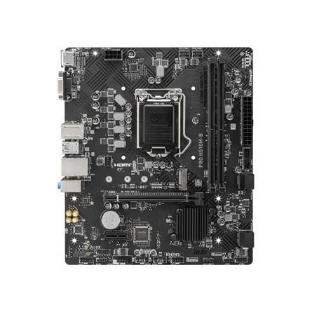 MSI PRO H510M-B desktop alaplap microATX (csak LGA1200-G10 támogatás)