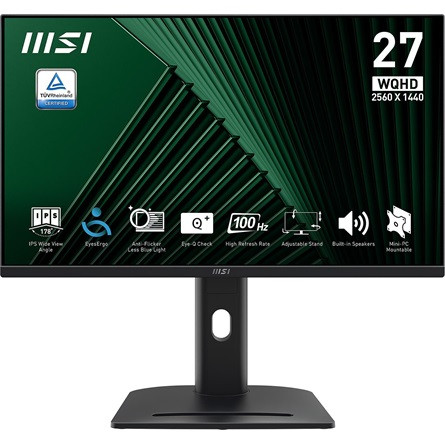 MSI PRO MP275QPG Business 27" IPS LED monitor fekete 100Hz