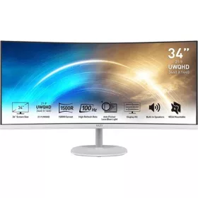   MSI PRO MP341CQW - 34" UWQHD VA 100Hz ívelt monitor, fehér