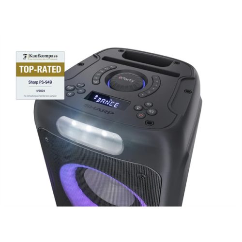 SHARP PS-949 hordozható Party hangszóró, USB/AUX