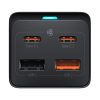 Baseus CHG Baseus GaN3 Pro 65W töltőállomás, 1 db aljzat, 2 db USB, 2 db Type-C, 100W gyorstöltős Type-C kábel