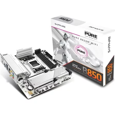 Sapphire PURE B850M WIFI desktop alaplap microATX
