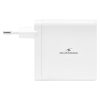 Bluestork Hálózati töltő - PW-NB-65-C-W (USB-C, USB-A, 65W, 1.8m kábel, Fehér)