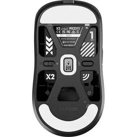 Pulsar X2 v3 Mini optikai vezeték nélküli gaming egér fekete