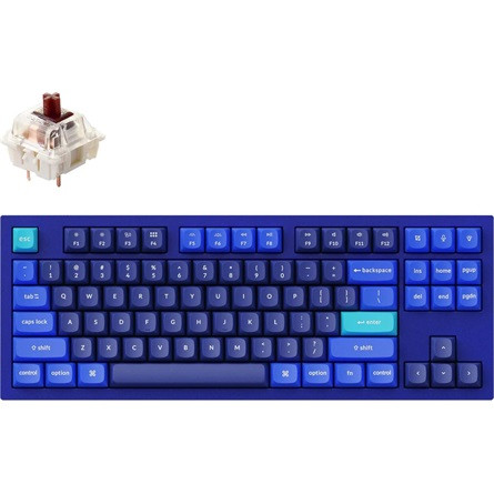 Keychron Q3 Swappable RGB Backlight USB Gateron G Pro Brown billentyűzet kék