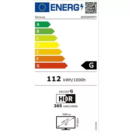 Samsung 65" QE65QN990FTXXH 8K UHD Smart Neo QLED Mini LED TV