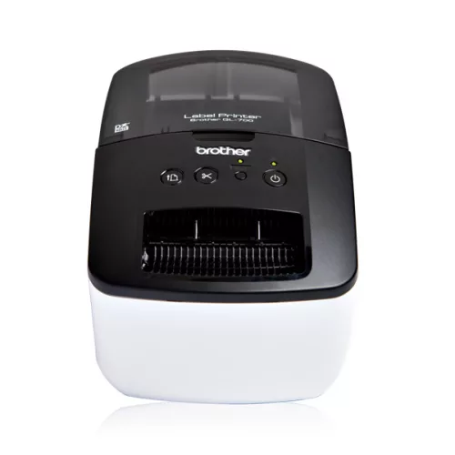 BROTHER Címkenyomtató QL-700, asztali, thermál, 93 címke/perc, 150mm/mp, USB, 300dpi, LED kijelző, DK címke