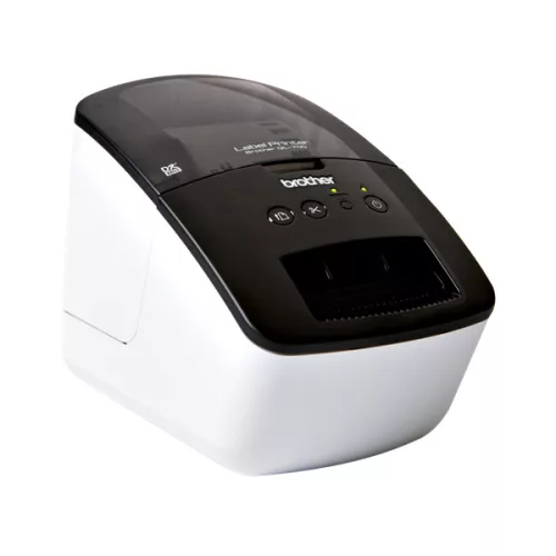 BROTHER Címkenyomtató QL-700, asztali, thermál, 93 címke/perc, 150mm/mp, USB, 300dpi, LED kijelző, DK címke