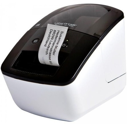 BROTHER Címkenyomtató QL-700, asztali, thermál, 93 címke/perc, 150mm/mp, USB, 300dpi, LED kijelző, DK címke