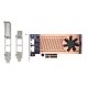 QNAP QM2 series, 2 x PCIe 2280 M.2 SSD slots, PCIe Gen3 x 4 , 2 x  Intel I225LM