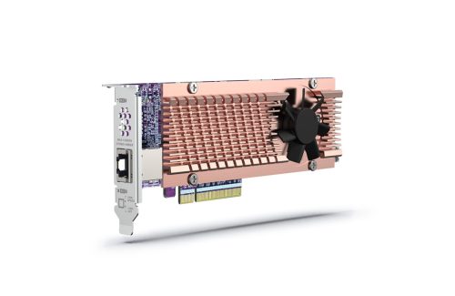 QNAP QM2 series, 2 x PCIe 2280 M.2 SSD slots, PCIe Gen4 x 8, 1 x AQC113C 10GbE N