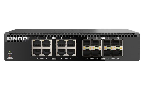 QNAP QSW-3216R-8S8T, unmanagement Switch, 16 port of 10GbE port speed, 8 port SFP+, 8