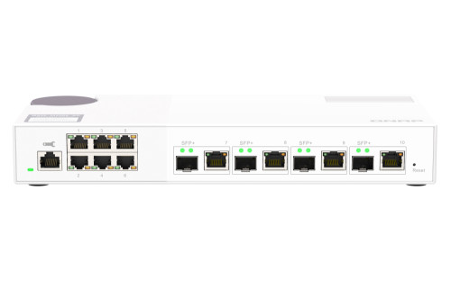 QNAP QSW-M2106-4C, 6 port 2.5Gbps, 4 port 10Gbps SFP+/ NBASE-T Combo, web managed swi