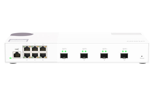 QNAP QSW-M2108-2S, 6 port 2.5Gbps, 4 port 10Gbps SFP+, web managed switch