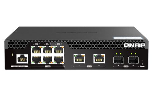 QNAP QSW-M2106R-2S2T, 6 port 2.5Gbps, 2 ports 10GbE SFP+, 2 ports 10GbE RJ45 , web ma
