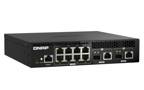 QNAP QSW-M2108R-2C, 8 port 2.5Gbps, 2 port 10Gbps SFP+/ NBASE-T Combo, web managed sw