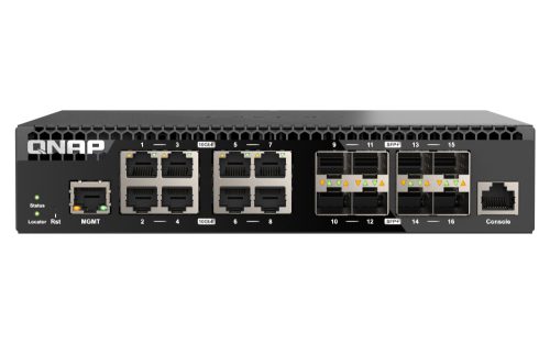 QNAP QSW-M3216R-8S8T, Management Switch, 16 port of 10GbE port speed, 8 port SFP+, 8
