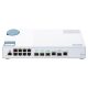 QNAP QSW-M408-2C, 8 port 1Gbps, 2 port 10G SFP+/ NBASE-T Combo, 2 port 10G SFP+, web