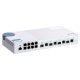 QNAP QSW-M408-4C, 8 port 1Gbps, 4 port 10G SFP+/ NBASE-T Combo, web management switch