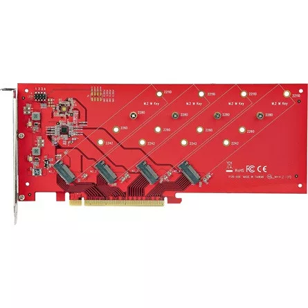 StarTech QUAD M.2 PCIE X16 SSD ADAPTER WITH BIFURCATION PCIE 4.0