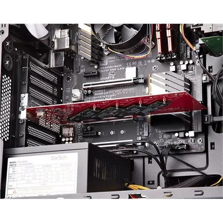 StarTech QUAD M.2 PCIE X16 SSD ADAPTER WITH BIFURCATION PCIE 4.0