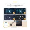 StarTech USB-C -> 4db HDMI 2.0 1db USB-C 1db USB-A 2.0 M/F adapter 0.2m szürke