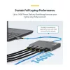 StarTech USB-C -> 4db HDMI 2.0 1db USB-C 1db USB-A 2.0 M/F adapter 0.2m szürke