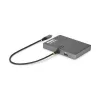 StarTech USB-C -> 4db HDMI 2.0 1db USB-C 1db USB-A 2.0 M/F adapter 0.2m szürke