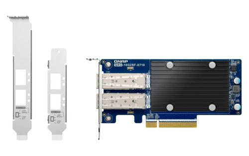 Qnap Dual-port SFP+ 10GbE network expansion card; low-profile form factor; PCIe