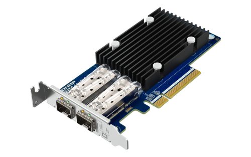Qnap Dual-port SFP+ 10GbE network expansion card; low-profile form factor; PCIe
