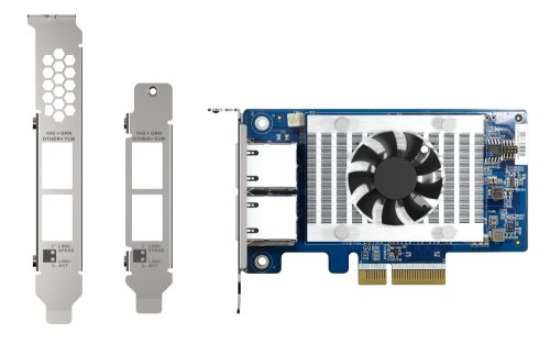 QNAP Dual-port (10GBASE-T) 10GbE network expansion card, Intel X710, PCIe Gen3 x
