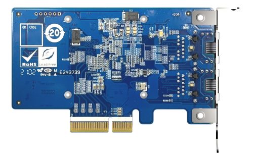QNAP Dual-port (10GBASE-T) 10GbE network expansion card, Intel X710, PCIe Gen3 x
