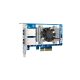 Qnap Dual-port BASET 10GbE network expansion card; low-profile form factor; PCIe