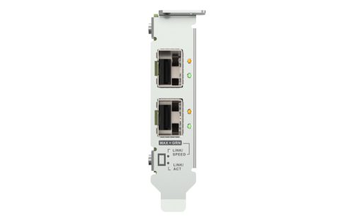 Qnap Dual-port SFP28 25GbE network expansion card; low-profile form factor; PCIe
