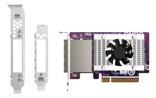 Qnap 4-port SFF-8088 SATA host bus adapter, 16 x SATA 6Gb/s, PCIe 3.0 x8, for TL