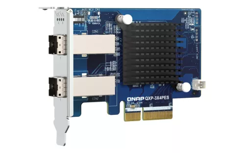 Qnap 2 ports (SFF-8644) Expansion card; PCIe Gen3 x4 for QNAP PCIe JBOD series.