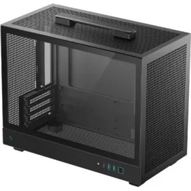   DEEPCOOL Ház Micro ATX CH160 PLUS, Tápegység nélkül, Fekete, Üvegfalú
