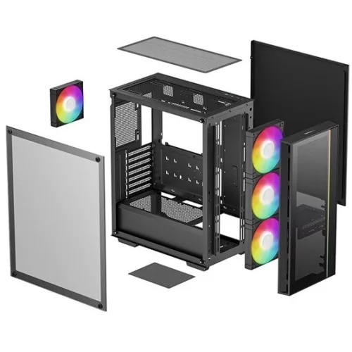 DeepCool HÁZ DeepCool Midi - MATREXX55 V4 C - Fekete - R-MATREXX55-BCADA4-G-4