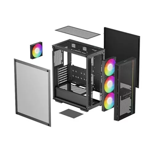 DeepCool HÁZ DeepCool Midi - MATREXX55 MESH V4 C - Fekete - R-MATREXX55-BCAGA4-G-4